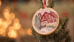 Embroidered Photo Ornament