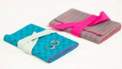 Two vintage-inspired accordion travel pouches made in Faith Hale's Sew An Accordion Travel Pouch class on Creativebug
