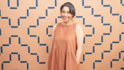 Sanae Ishida wearing a tiered dress made in her Draft and Sew a Tiered Dress class on Creativebug