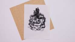 An inky pinecone made by e bond in her Drawing Disrupted: 15 Experiments class on Creativebug.