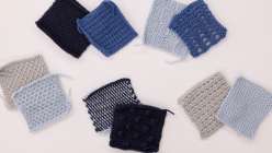 A selection of swatches from Lisa Solomon's Tunisian Crochet Daily Practice class on Creativebug
