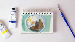 An oil painting of eggs and toast by Erika Lee Sears from the Creativebug Mixtape: Breakfast