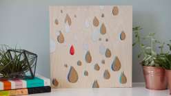 Cricut Crafts: Stenciled Raindrop Wall Art