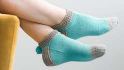 Knitted Pom Pom Socks