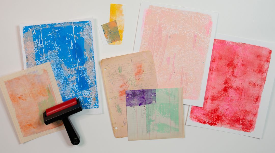 Make Painted Papers for Art Making