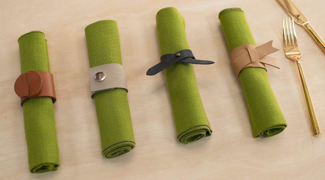 Make Leather Napkin Rings
