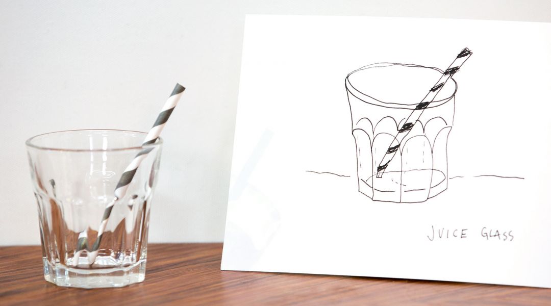 How to Draw a Juice Glass