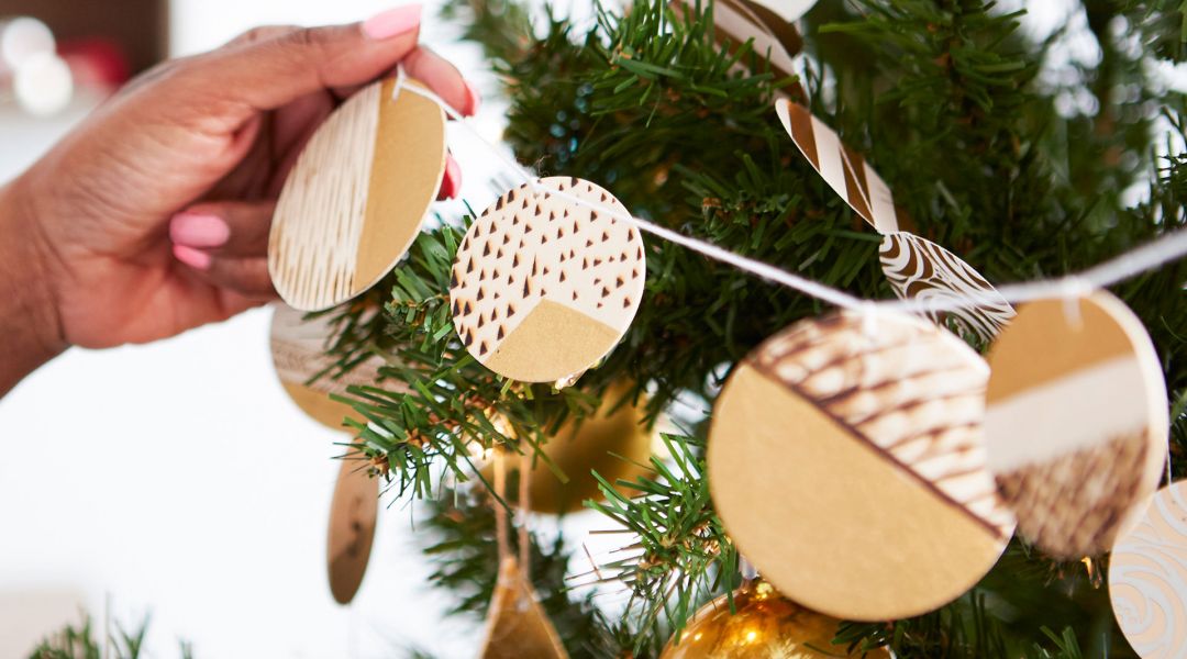 Wood Burned Holiday Garland