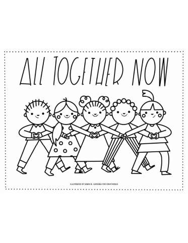 All Together Now Coloring Page