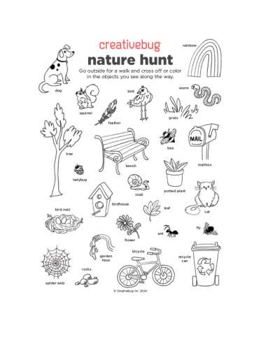 Go on a Nature Walk Activity Page