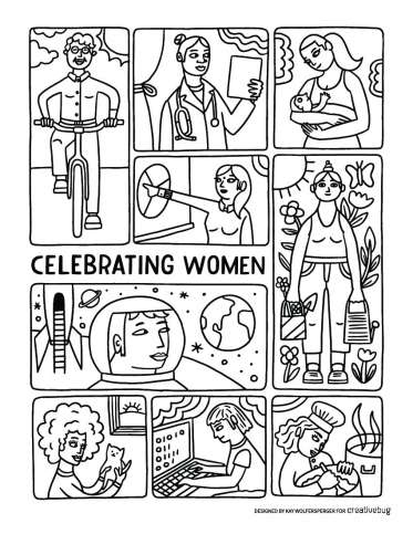 Celebrating Women Coloring Page