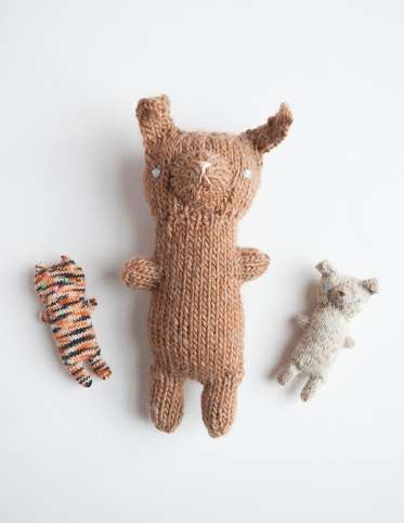 Knitted Puppy and Kitty