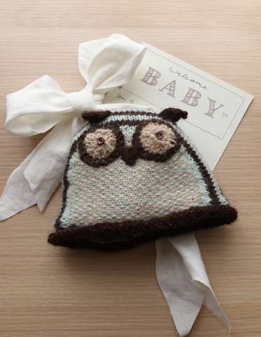 Knit Baby Owl Hat