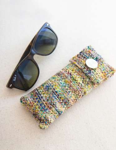 Linen Stitch Glasses Case