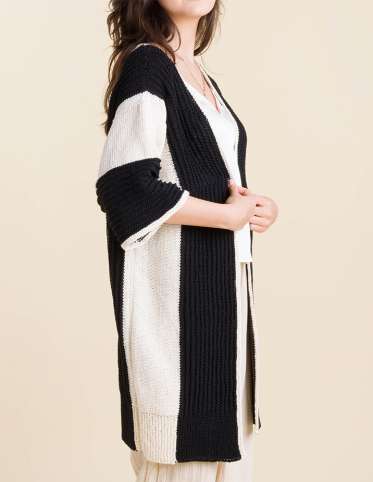 Knit Contrast Cardigan