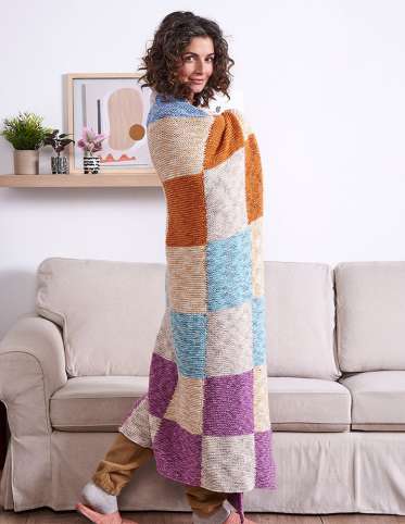 Checkered Knit Blanket