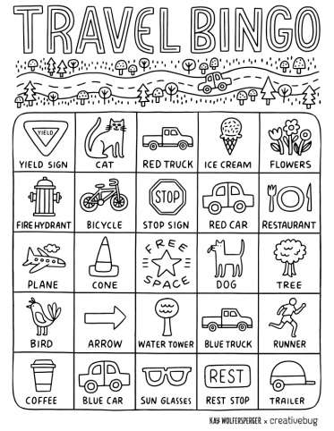 Travel Bingo Printable