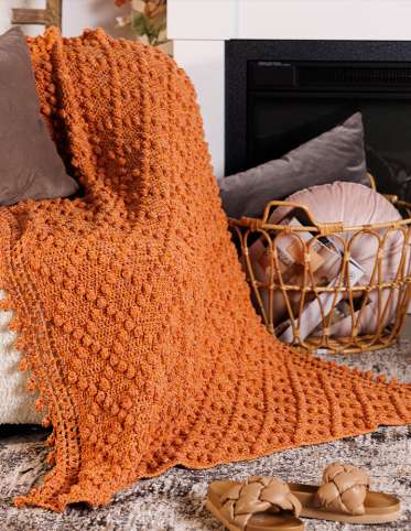 Textured Diamond Crochet Throw Pattern