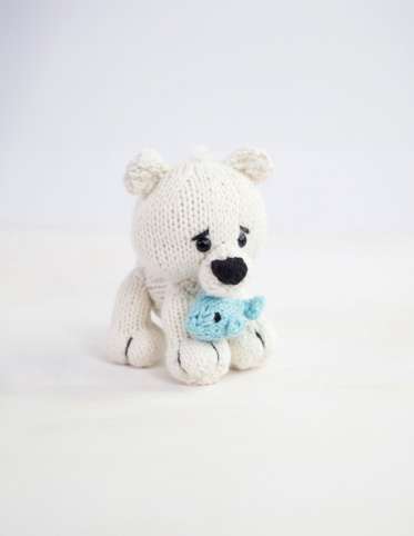 Stuffed Toy Polar Bear and Fish