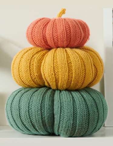 Knit Pumpkin Centerpiece