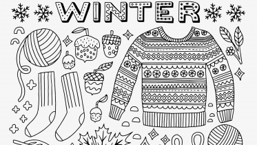 Cozy Winter Coloring Page