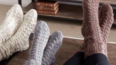 Cozy Knit Cabin Socks