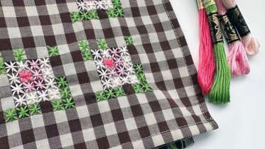 Chicken Scratch Embroidered Bandana Pattern