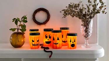 Upcycled Halloween Luminaries
