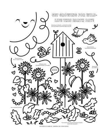 Celebrate Earth Day Coloring Page