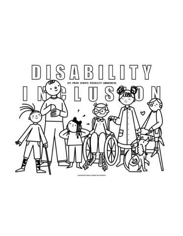 Celebrate Disability Inclusion Coloring Page