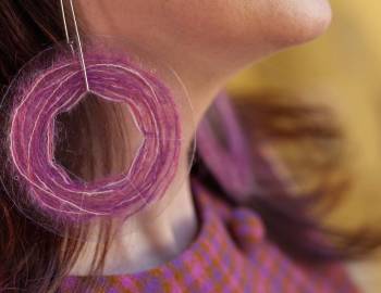 Yarn Scrap Earrings
