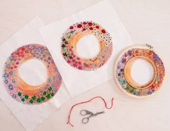 All-Seasons Embroidered Wreath