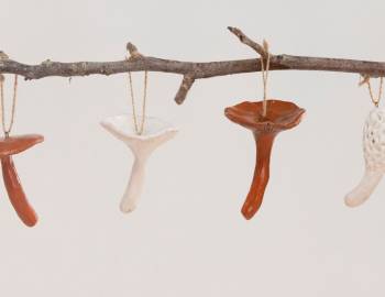 Make Mushroom Ornaments with Air-Dry Clay
