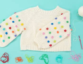 Design and Crochet a Top-Down Bobble Sweater